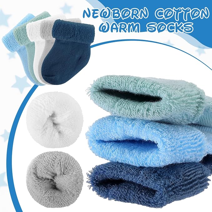 Twistover 10 Pairs Preemie Cotton Turn Cuff Socks - Image 4