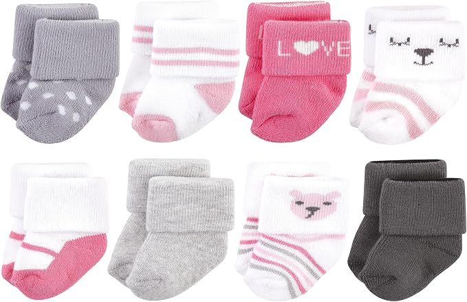 Hudson Baby Baby 8-pack Cotton Rich Newborn and Terry Socks by HudsonBaby