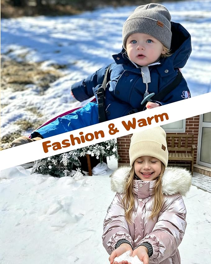 Baby Beanie Toddler Infant Winter Hats kids Warm Knit Caps - Image 6
