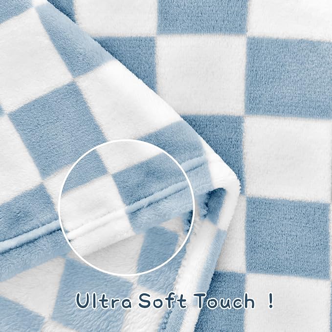 Yurhap Checkered Baby Blanket Fleece Baby Blankets - Image 6