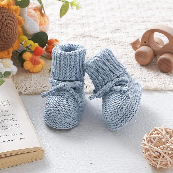 LAWKUL Baby Booties Newborn Babe First Walkers Non-Slip Stay On Boots Crib - Image 7
