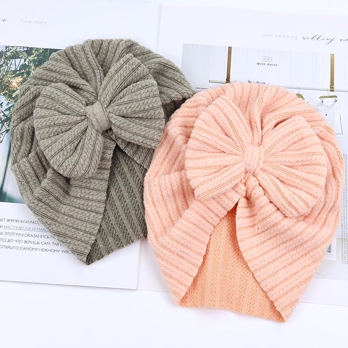 Cinaci 4 Pieces Baby Girls Turban Hats - Image 7