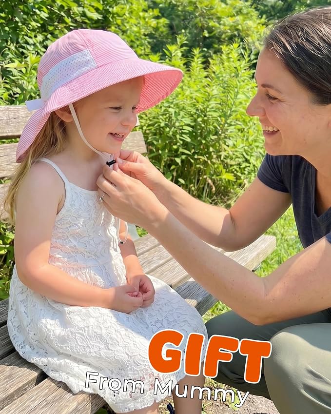 Toddler Baby Sun Hat Kids Summer Beach Essentials Adjustable Beach Hats - Image 6