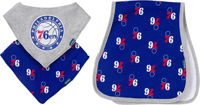 Gerber Baby NBA Bandana Bib and Burp Cloth Set by Gerber