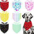 7 PCS Polka Dot Dog Bandanas for Large Dogs Breed Sewing Hemming Dog Bandana by Bestwishforyou
