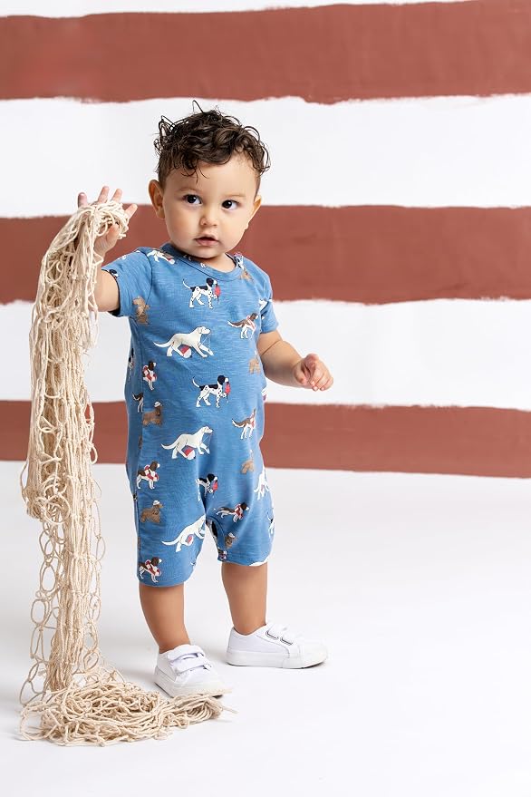 monica + andy Slub Shorty Romper, 100% Organic Baby Clothes - Image 3