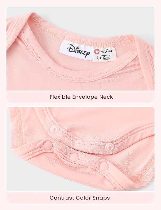 Disney Baby Viscose Made from Bamboo 3-Pack Bodysuits Set Newborn to Infant - Image 4