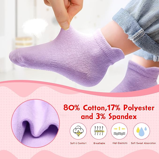 Toddler Non Slip Grip Ankle Socks - Image 5