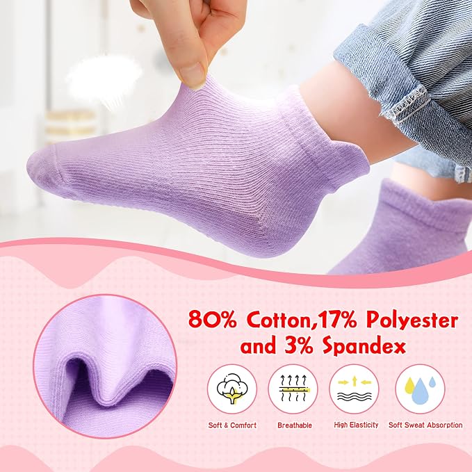Toddler Non Slip Grip Ankle Socks - Image 5