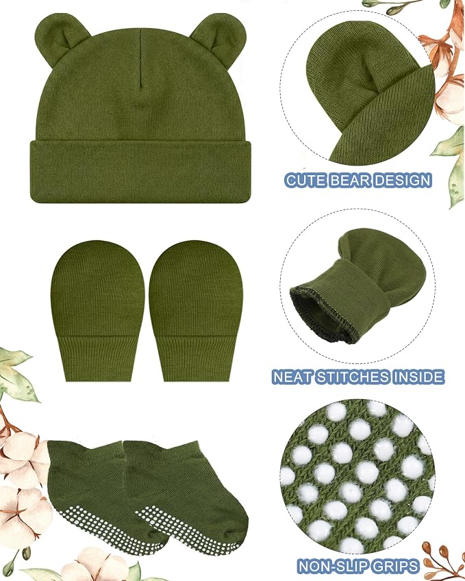 Geyoga Newborn Baby Hat Set - Image 4