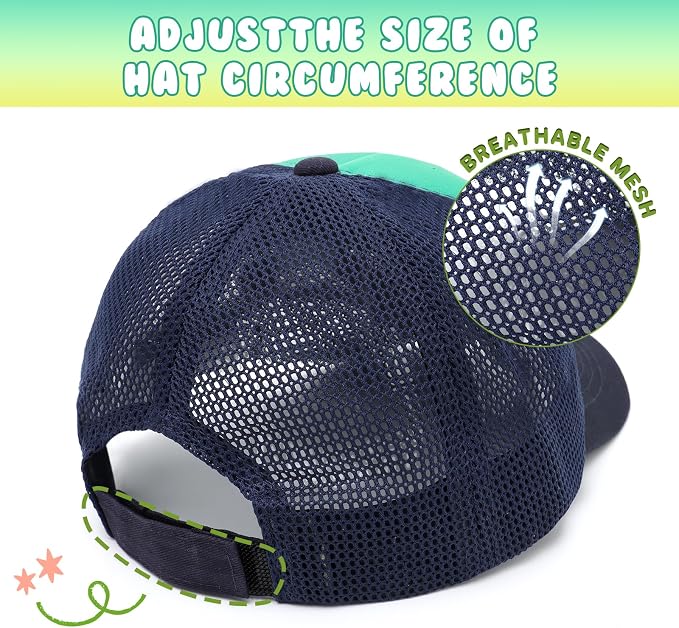 Mesh Toddler Baseball Cap, Adjustable Breathable Sun Hat - Image 5