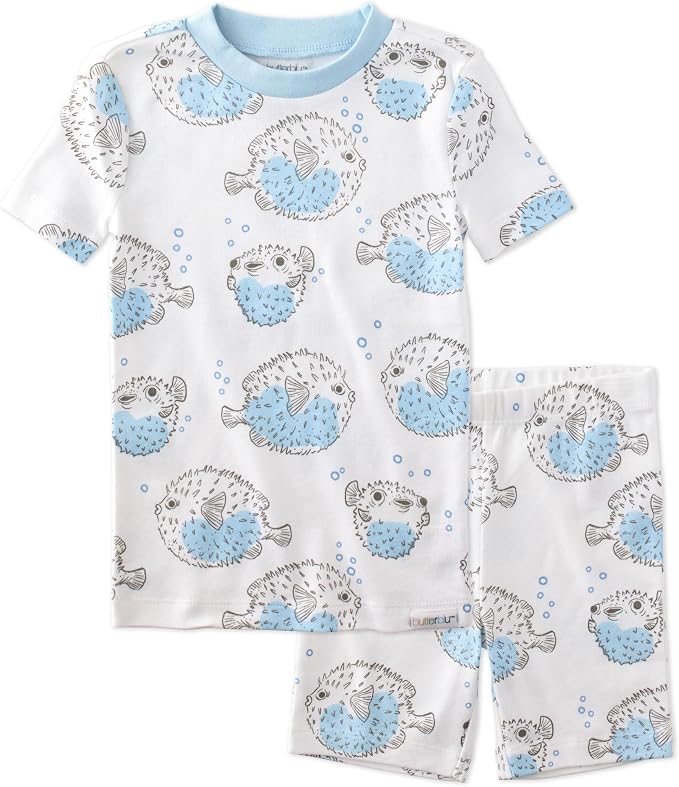 Butterblu Shade Snug-fit 2-Piece Short Sleeve PJs 100% Organic Cotton by Butterblu