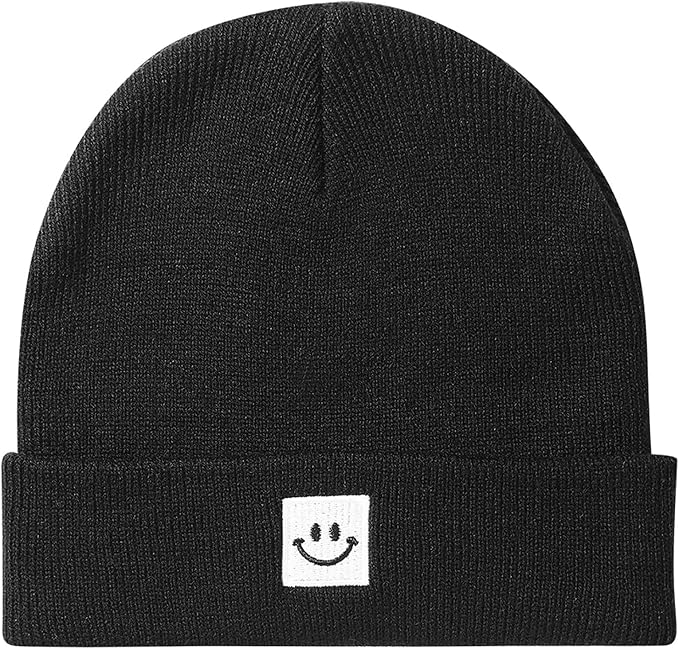 Baby Beanie Knit Ski Hat with Cute Face by Paladoo