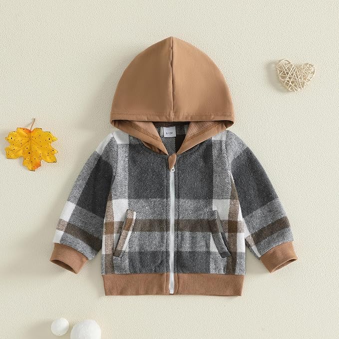 MERSARIPHY Toddler Boy Hoodies Jacket Baby Boy Lightweight Zip Up Coat - Image 3