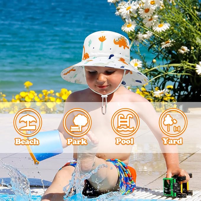 Sarfel Baby Sun Hat Summer Baby Boy Hats UPF 50+ Sun Protection Toddler Hat - Image 3