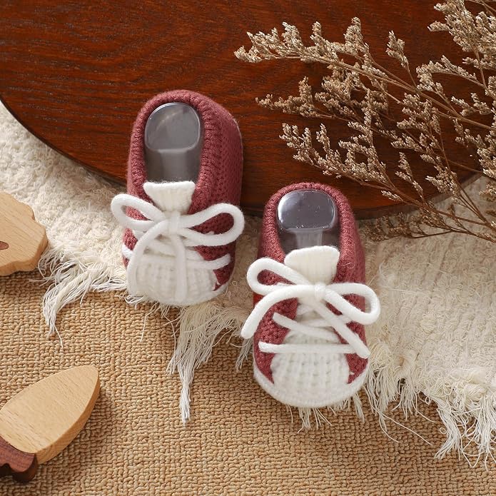 Baby Booties Newborn Baby First Shoes | Cozy Warm Knit Soft Booties - Image 4