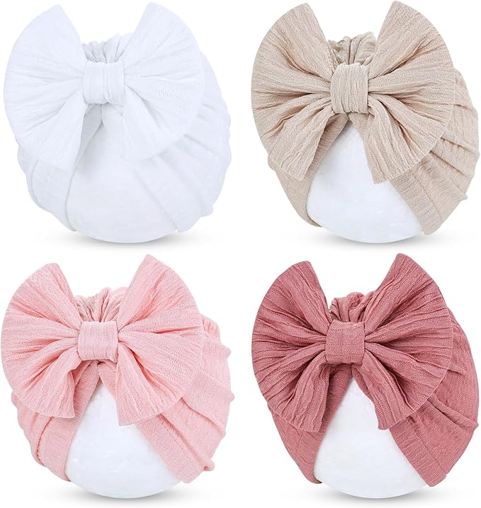 Cinaci 4 Pieces Baby Girls Turban Hats by Cinaci
