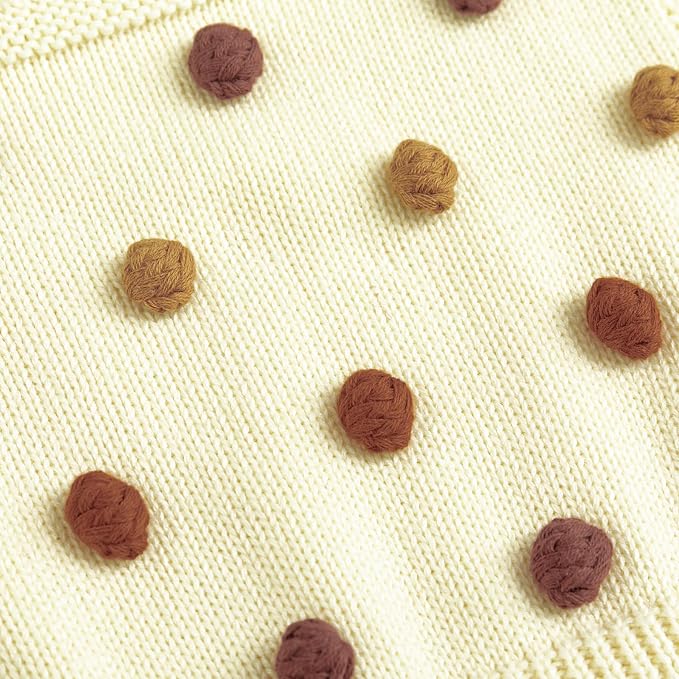 Simplee kids Baby Girl Romper, Sleeveless Pompoms Square Neck | Soft Breathable - Image 4