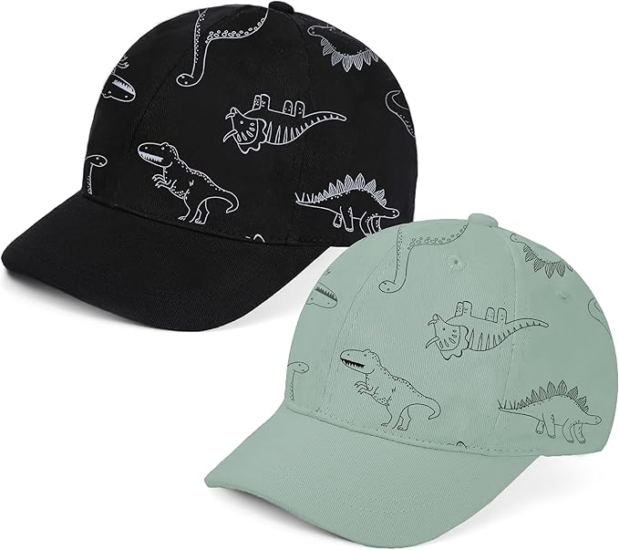 Toddler Sun Hats Baby Boys Cap Girls Adjustable Dinosaur Baseball Kids Hats by UrbanVirgin