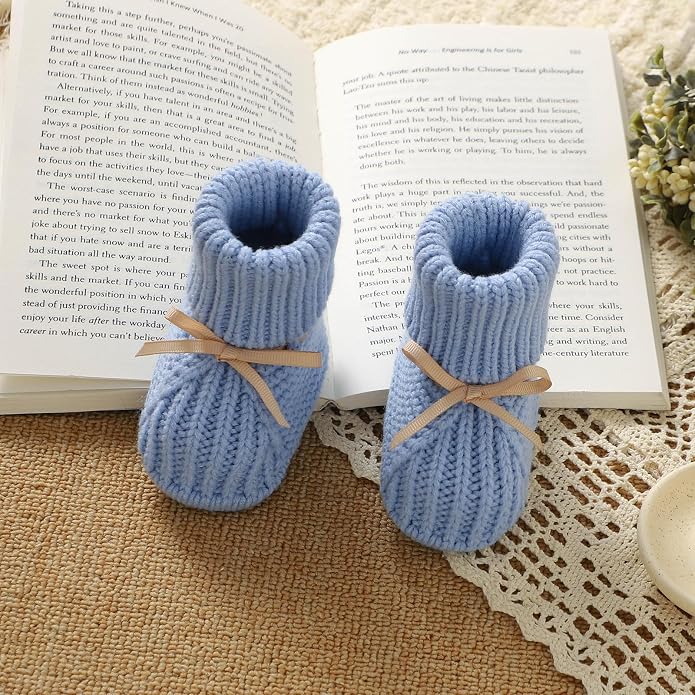 mimixiong Baby Booties Newborn Infant Sock Shoes | Hand Knitting Crochet Boy - Image 6