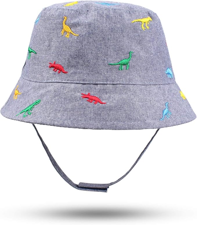 JANGANNSA Dinosaur Baby Boys Sun Hat Cotton Toddler Girls Bucket Hats Summer - Image 2