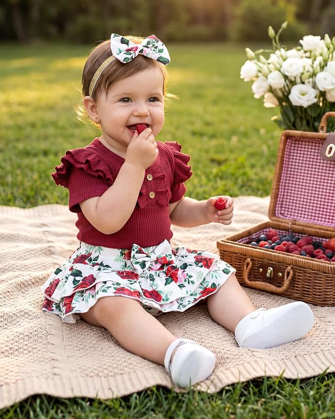 HONGTEYA Baby Girl Clothes Set Newborn Infant Summer Outfits - Image 3