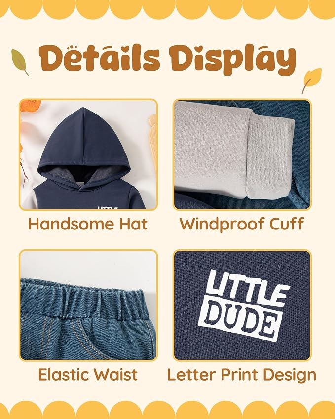 NZRVAWS Baby Boy Clothes Toddler Boy Outfit 2 3 4T 6 12 18 24 Month Fall Winter - Image 4