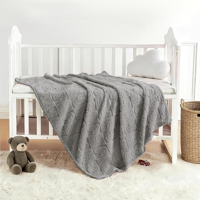 Pro Goleem Elephant Baby Blanket, Baby Fleece Blanket - Image 3