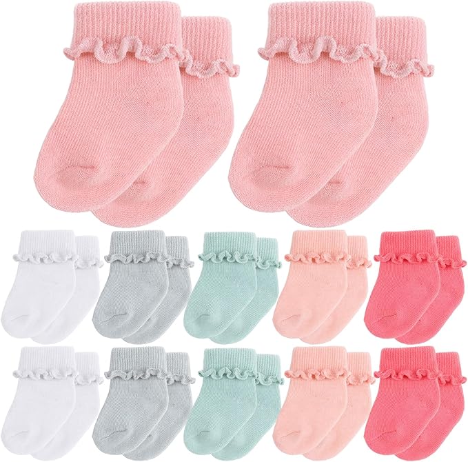 Toulite 12 Pair Preemie Newborn Baby Socks by Toulite