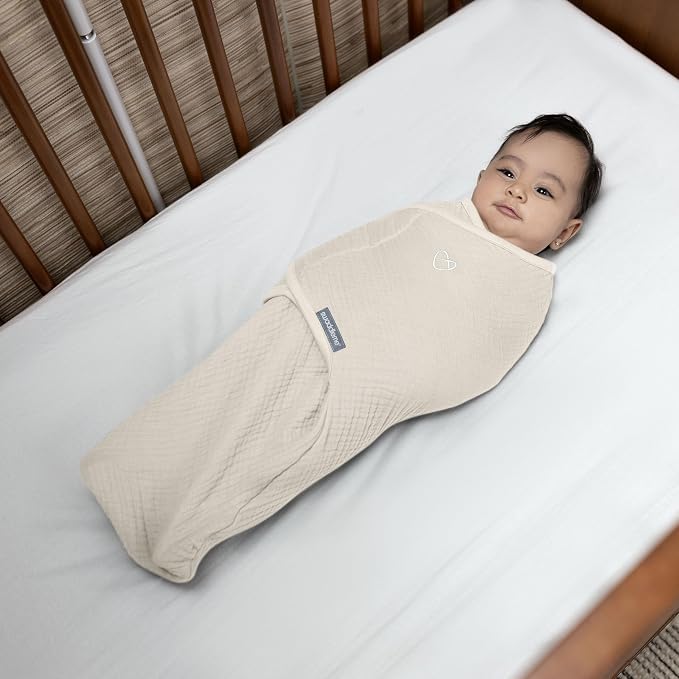 SwaddleMe by Ingenuity Muslin Original Swaddle, 100% Cotton, Size Small/Medium - Image 9