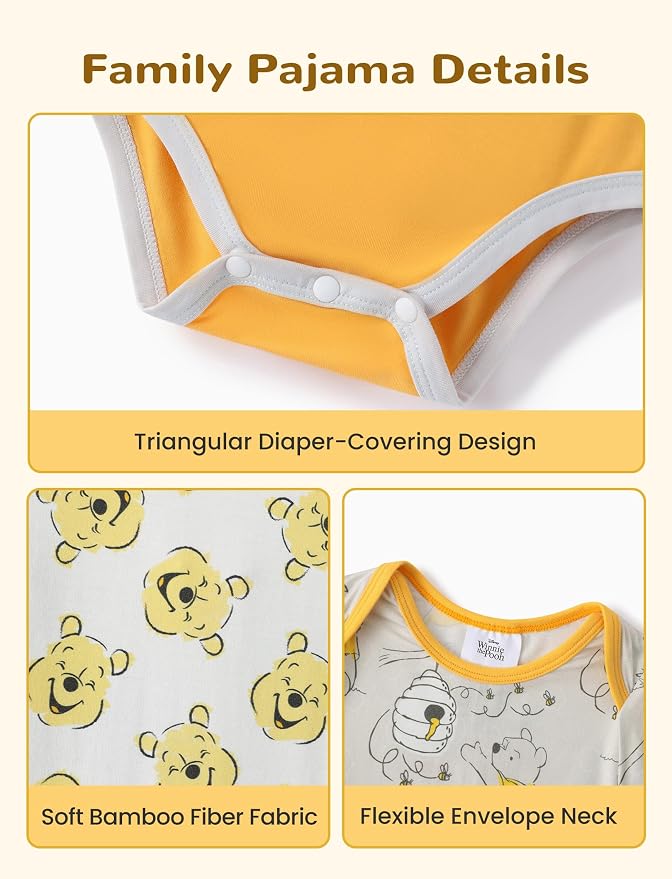 Disney Baby Viscose Made from Bamboo 3-Pack Bodysuits Set Newborn to Infant - Image 7