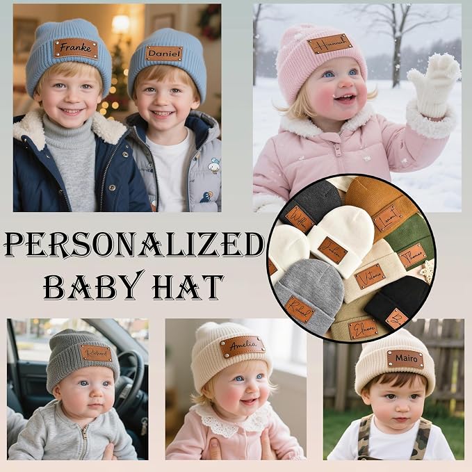 Custom Baby Beanie Hats for Kids, Personalized Toddler Beanies Winter Hat - Image 2