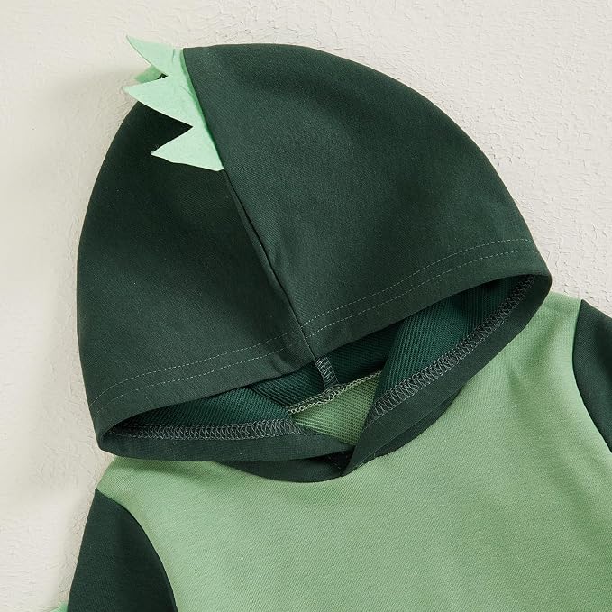 Newborn Baby Boys Rompers Hoodies Dinosaur Cartoon Infant Baby Toddler Onesie - Image 6