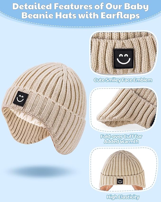 Alepo 3 Pack Baby Beanie Hats - Image 5