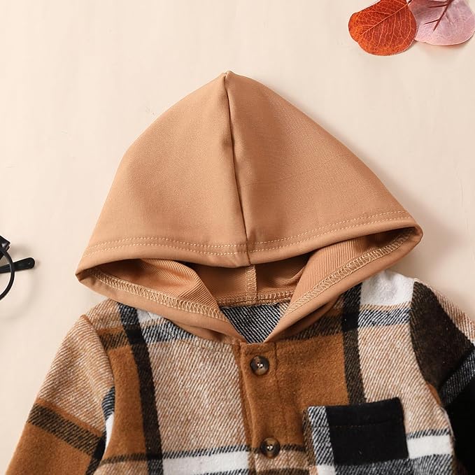 Infant Baby Boy Fall Winter Clothes Outfit Hooded Long Sweatshirt Pant Set - Image 5