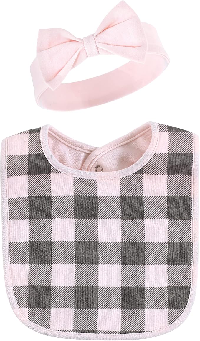 Hudson Baby Unisex Baby Cotton Bib and Headband Set - Image 4