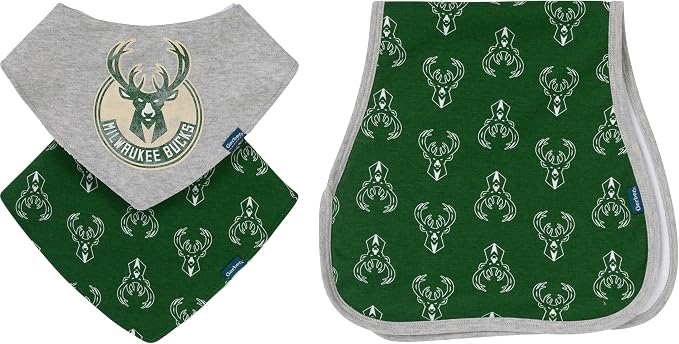 Gerber Baby NBA Bandana Bib and Burp Cloth Set by Gerber
