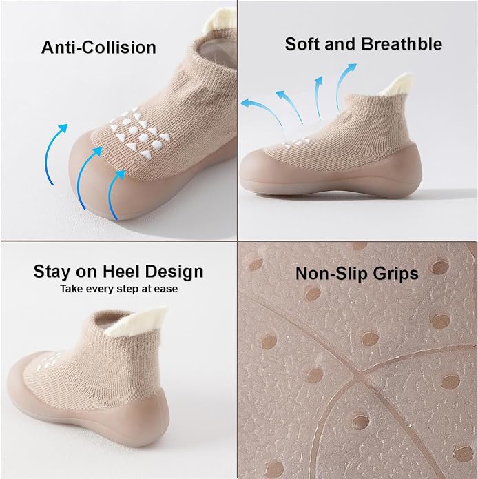 Hstyle Baby Sock Shoes Toddler Boys Walking Shoes Infant Slippers Sneakers | - Image 6