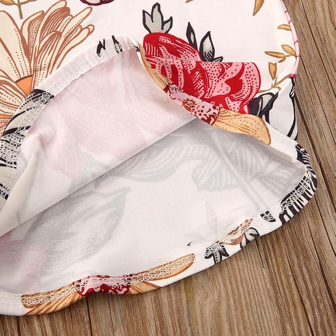 Newborn Baby Girl Floral Sleep Gown Headband Sleepwear Outfit - Image 4
