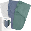 Comfy Cubs Swaddle Blanket 3 Pk L Blanket Swaddle Stone, Nomadic Blue, Azul | by ComfyCubs