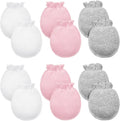Syhood 6 Pairs Newborn Baby Mittens Cotton No Scratch Infant Gloves Elastic by Syhood