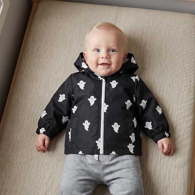 Toddler Baby Boy Windbreaker Jacket Camo Zipper Hooded Rain Coat - Image 7