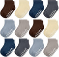 Baby Non-Slip Ankle Socks 12 Pack Soft Cotton by JAKIDAR
