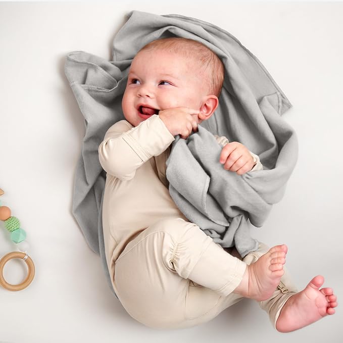 Bare Home Flannel Receiving Blanket, Premium 100% Cotton Flannel Blanket 6-Pack by BareHome