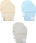 Baby Newborn No Scratch Mittens Stay On, 100% Cotton Adjustable 0-12M | Soft by HAPIU