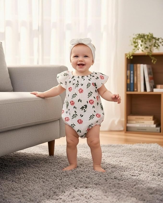 Renotemy Newborn Baby Girl Clothes Coming Home Summer Outfits Preemie-18M | - Image 2