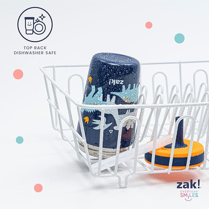 Zak Designs Kelso Toddler Cups For Travel or At Home, 12oz Vacuum Insulated Stainless Steel Sippy Cup With Leak-Proof Design is Perfect For Kids (Fanciful Unicorn)