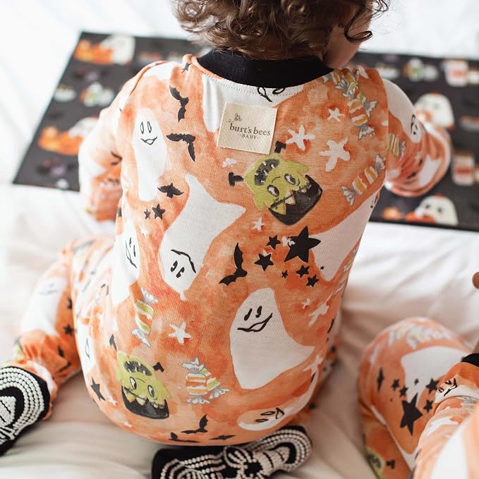 Burt's Bees Baby Girls Organic Cotton, Snug Fit Footed Sleeper Pajamas | - Image 5