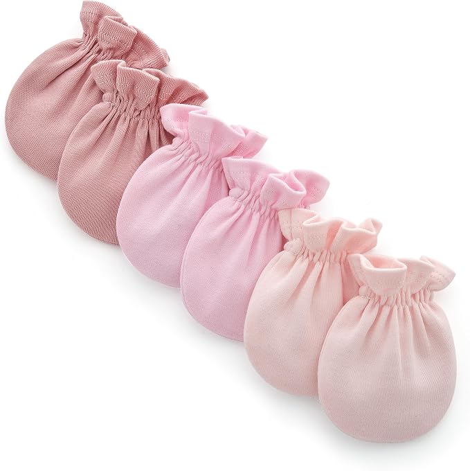 Pro Goleem Newborn Baby Mittens 100% Cotton No Scratch Soft Breathable Gloves by ProGoleem