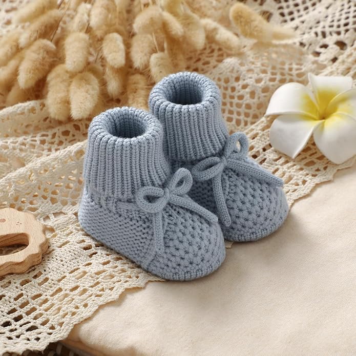 Newborn Shoes Knitted Baby Booties Infant Boys Girls First Walkers | Handmade - Image 5